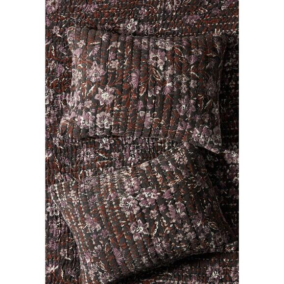 Amber Lewis for Anthropologie Gwendolen Shams, King Size Set of 2 In Dark - Picture 1 of 6